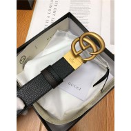 Gucci Reversible belt with Double G buckle 38mm Anti-Gold High