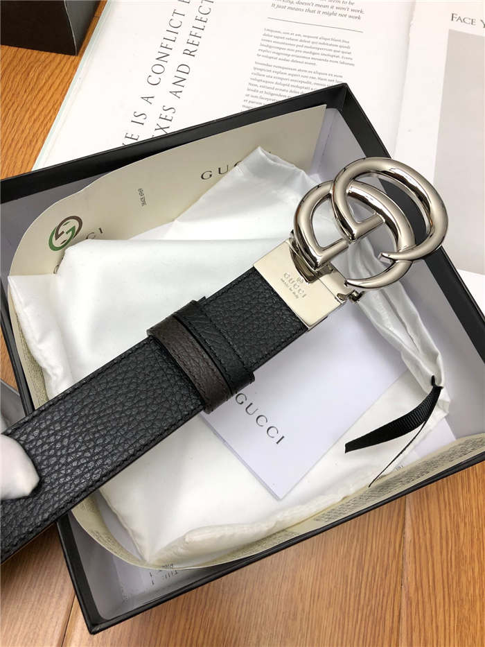 Gucci Reversible belt with Double G buckle 38mm Silver High