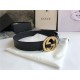 Gucci Leather belt with interlocking G buckle 38mm High