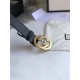 Gucci Leather belt with interlocking G buckle 38mm High