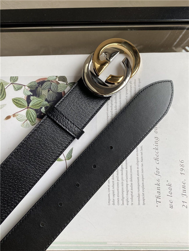 Gucci Leather belt with interlocking G buckle 38mm High