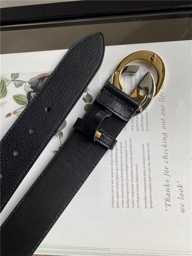 Gucci Leather belt with interlocking G buckle 38mm High