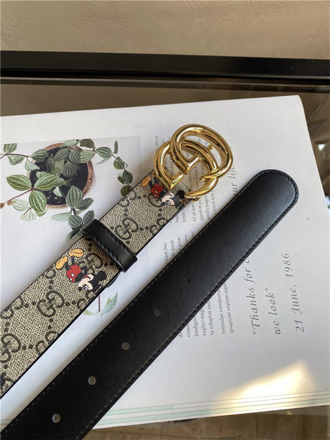 Gucci GG belt with Double G buckle 35mm Mickey High