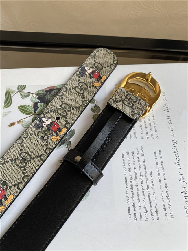 Gucci GG belt with Double G buckle 35mm Mickey High