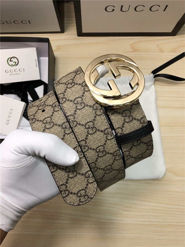 Gucci GG Supreme belt with G buckle 38mm High