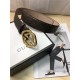 Gucci Signature belt with G buckle 38mm Gold High