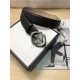 Gucci Signature belt with G buckle 38mm Silver High