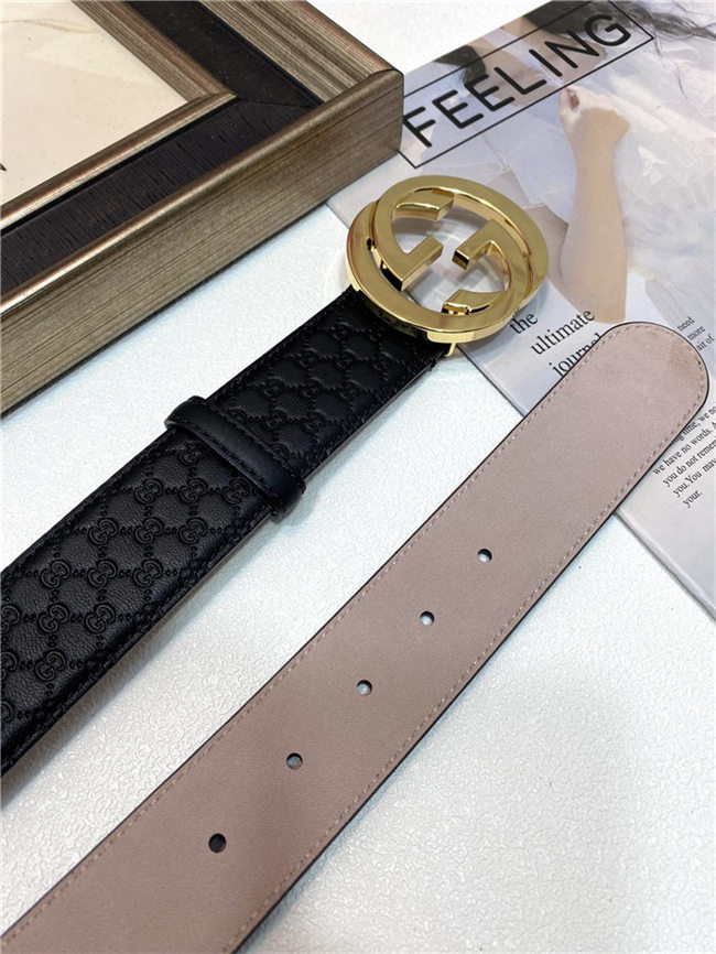 Gucci Signature belt with G buckle Gold 40mm High