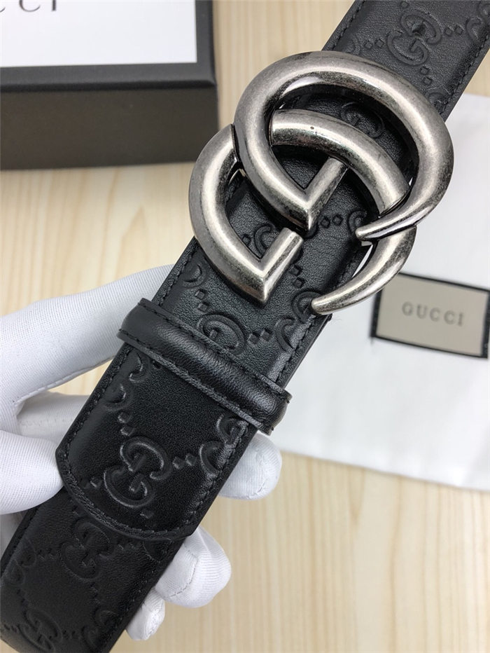 Gucci Signature belt with Double G buckle 38mm High