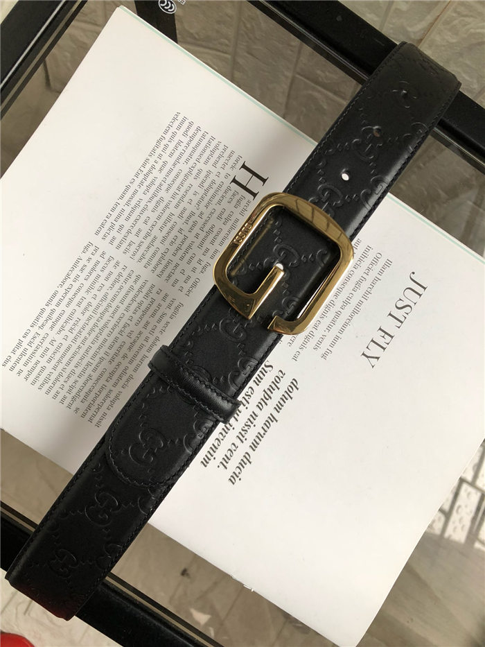 Gucci Signature belt with G buckle Gold 38mm High