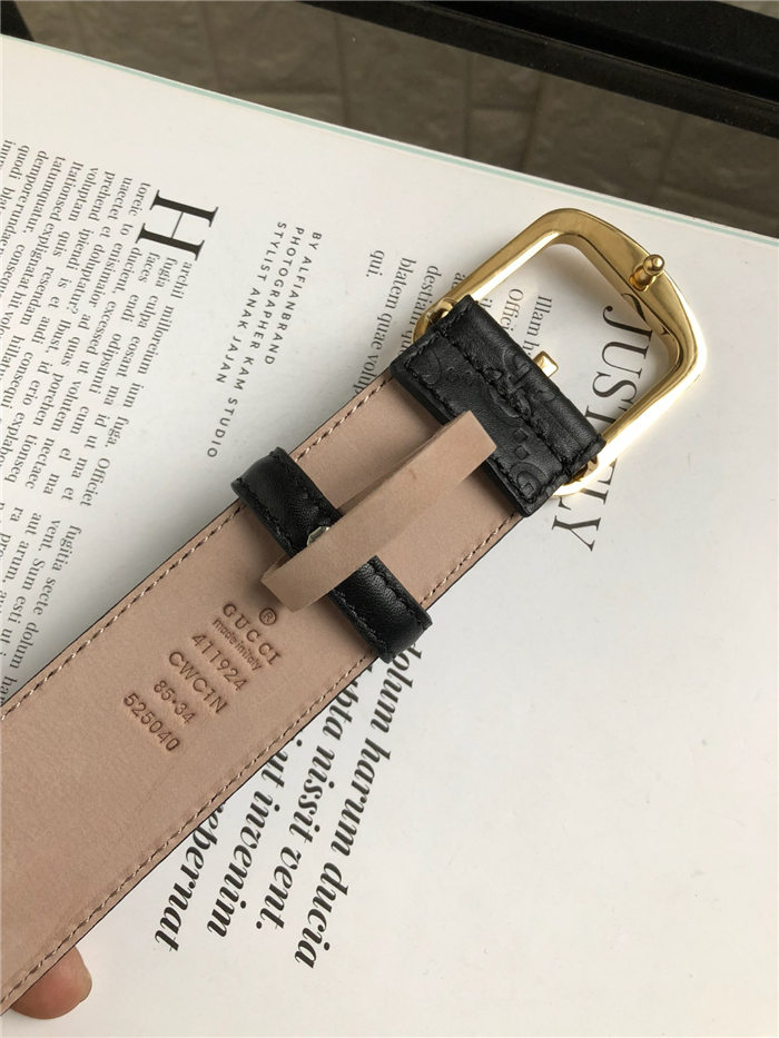 Gucci Signature belt with G buckle Gold 38mm High