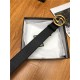 Gucci Leather belt with interlocking G buckle 38mm High