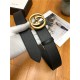 Gucci Leather belt with interlocking G buckle 38mm High