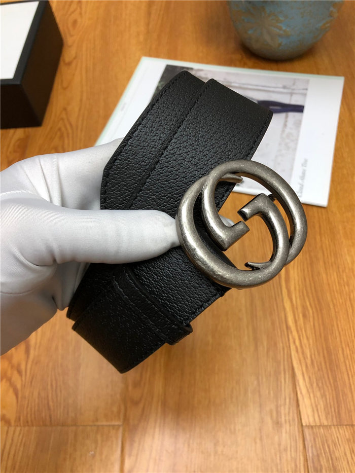 Gucci Leather belt with interlocking G buckle 38mm High