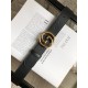 Gucci Leather belt with interlocking G buckle 38mm High