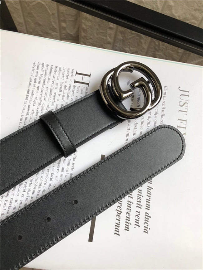 Gucci Leather belt with interlocking G buckle 38mm High