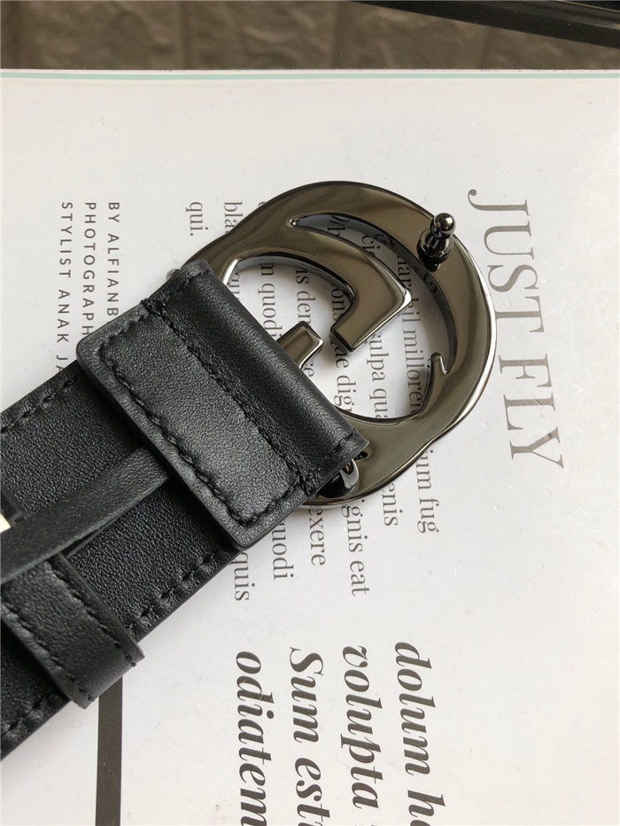 Gucci Leather belt with interlocking G buckle 38mm High