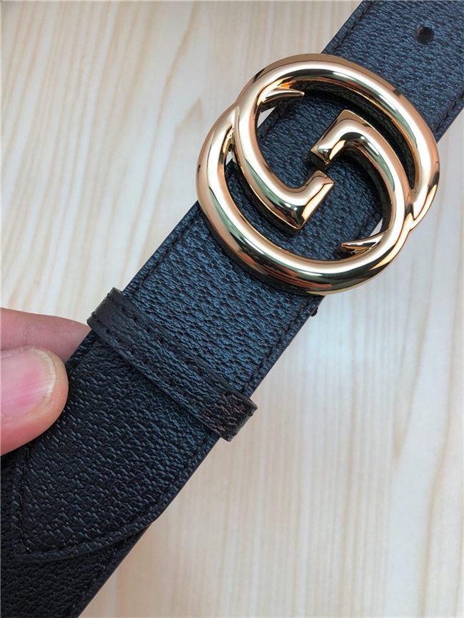 Gucci Leather belt with interlocking G buckle 38mm High