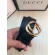 Gucci Leather belt with interlocking G buckle 38mm High