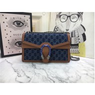 Dionysus small shoulder bag jacquard denim mid