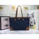 Ophidia GG medium tote jacquard denim mid