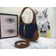 Jackie 1961 small shoulder bag jacquard denim mid