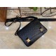 Gucci Signature leather messenger Embossed GG Black mid