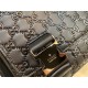 Gucci Signature leather messenger Embossed GG Black mid