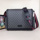 GG Supreme diaper bag Black/grey mid