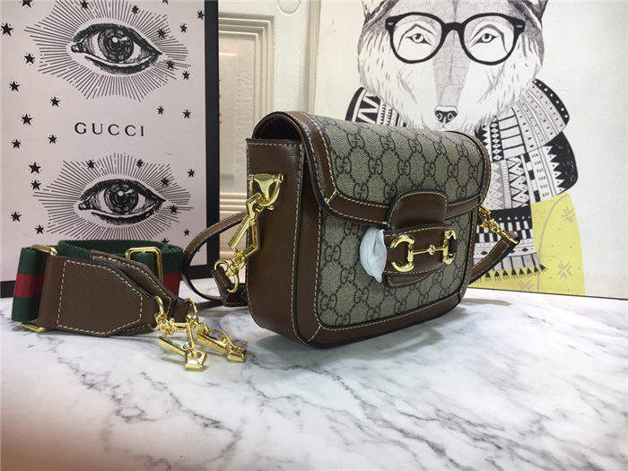 Gucci Horsebit 1955 mini bag Brown Trim mid