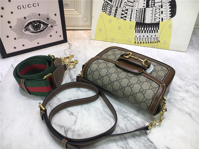 Gucci Horsebit 1955 mini bag Brown Trim mid