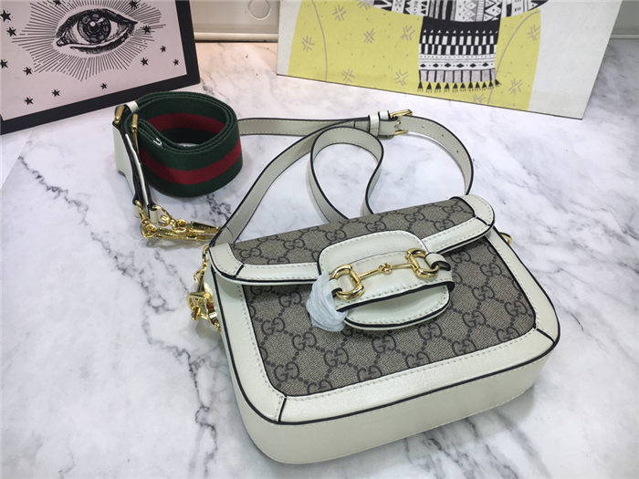 Gucci Horsebit 1955 mini bag White Trim mid