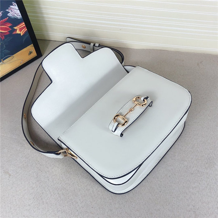 Gucci Horsebit 1955 shoulder bag 602204 White mid