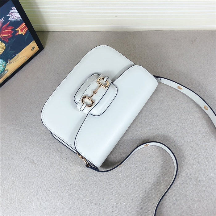 Gucci Horsebit 1955 shoulder bag 602204 White mid