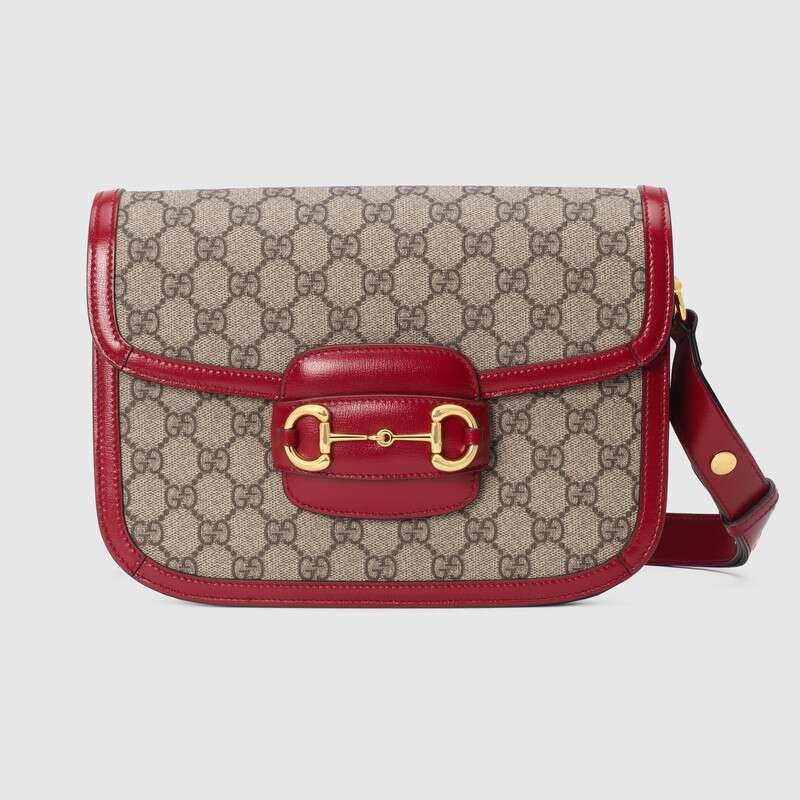 Gucci Horsebit 1955 shoulder bag 602204 Red Trim mid