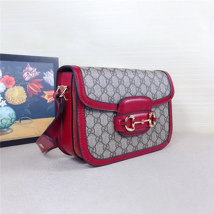 Gucci Horsebit 1955 shoulder bag 602204 Red Trim mid