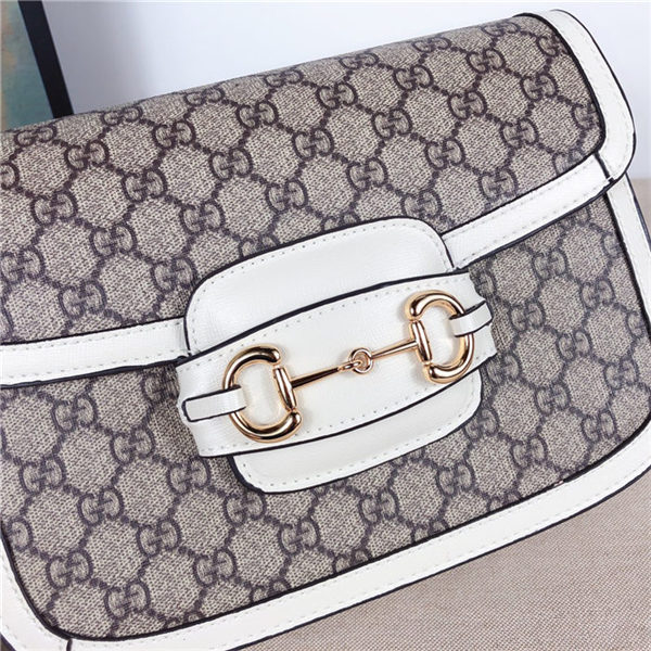 Gucci Horsebit 1955 shoulder bag 602204 White Trim mid