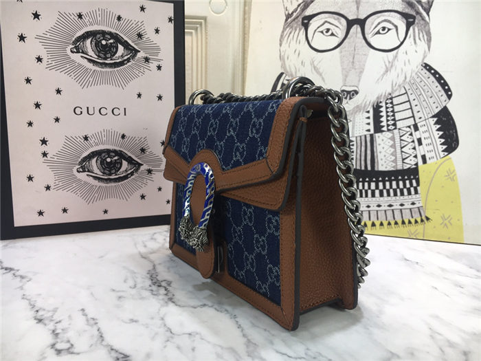 Dionysus mini bag jacquard denim mid