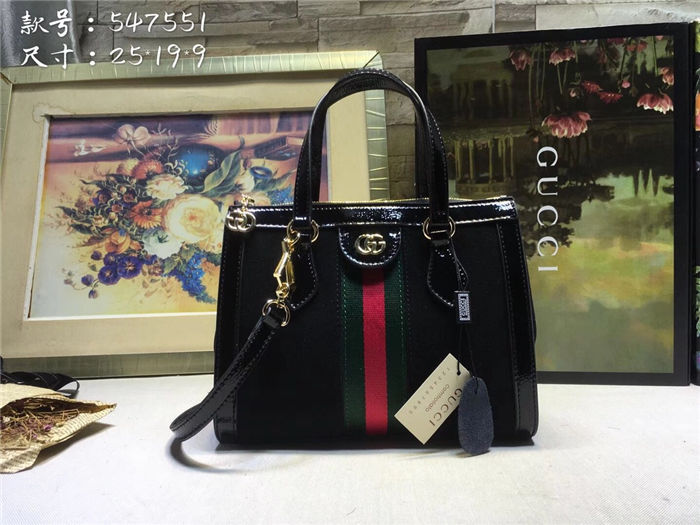 Gucci Ophidia small tote bag Suede Black Mid