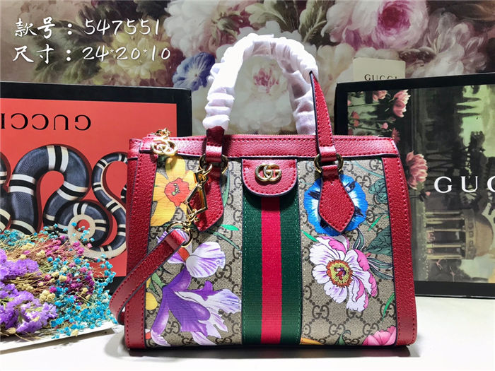 Gucci Ophidia small tote bag Red Mid