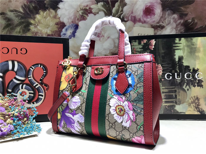 Gucci Ophidia small tote bag Red Mid