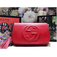 Gucci Soho Crossbody Camera Bag Red Mid