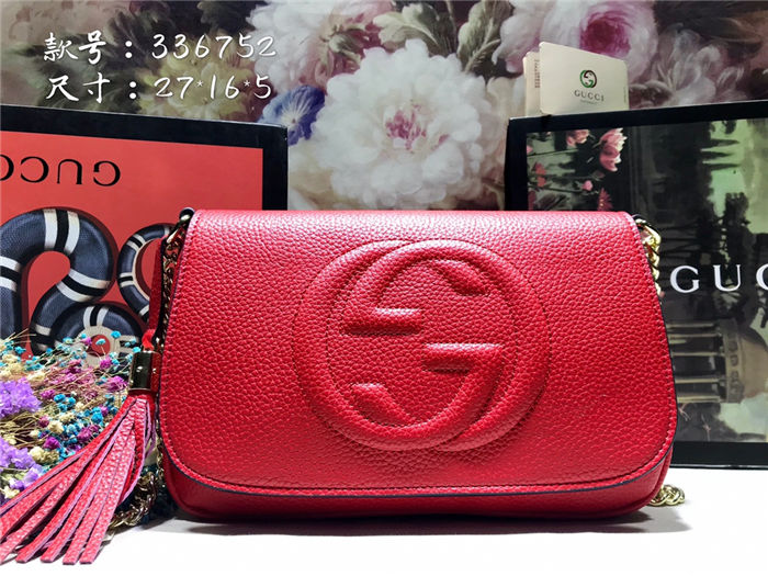 Gucci Soho Crossbody Camera Bag Red Mid