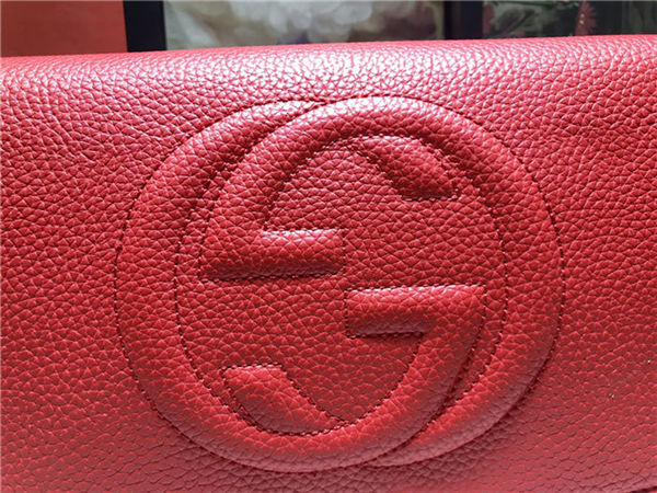 Gucci Soho Crossbody Camera Bag Red Mid