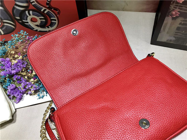 Gucci Soho Crossbody Camera Bag Red Mid