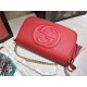 Gucci Soho Crossbody Camera Bag Red Mid