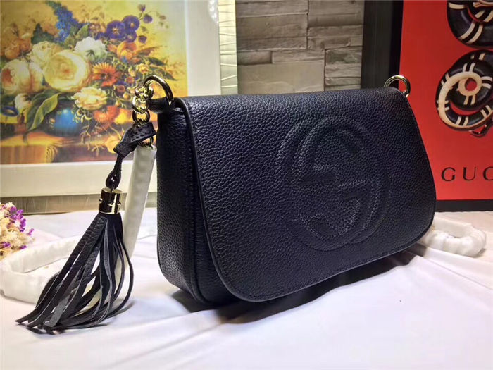 Gucci Soho Crossbody Camera Bag Black Mid