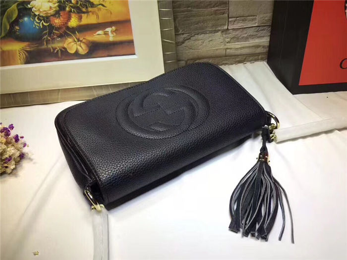 Gucci Soho Crossbody Camera Bag Black Mid