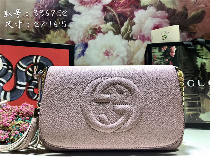 Gucci Soho Crossbody Camera Bag Pink Mid