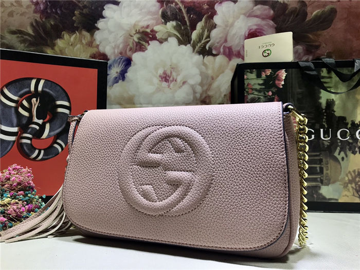 Gucci Soho Crossbody Camera Bag Pink Mid